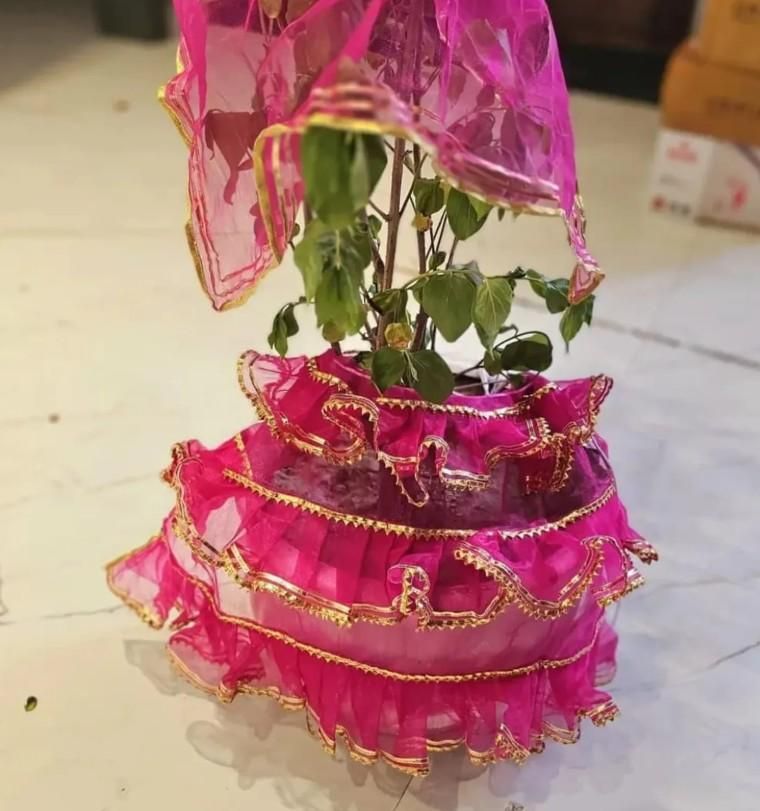 Tulsi Vastram - Lehenga & Chunni for Tulasi Vivah