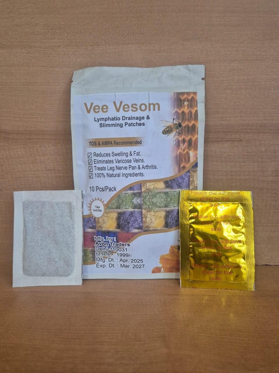 Bee Venom Lymphatic Daiamage & Sliming Patches (10 Patches)