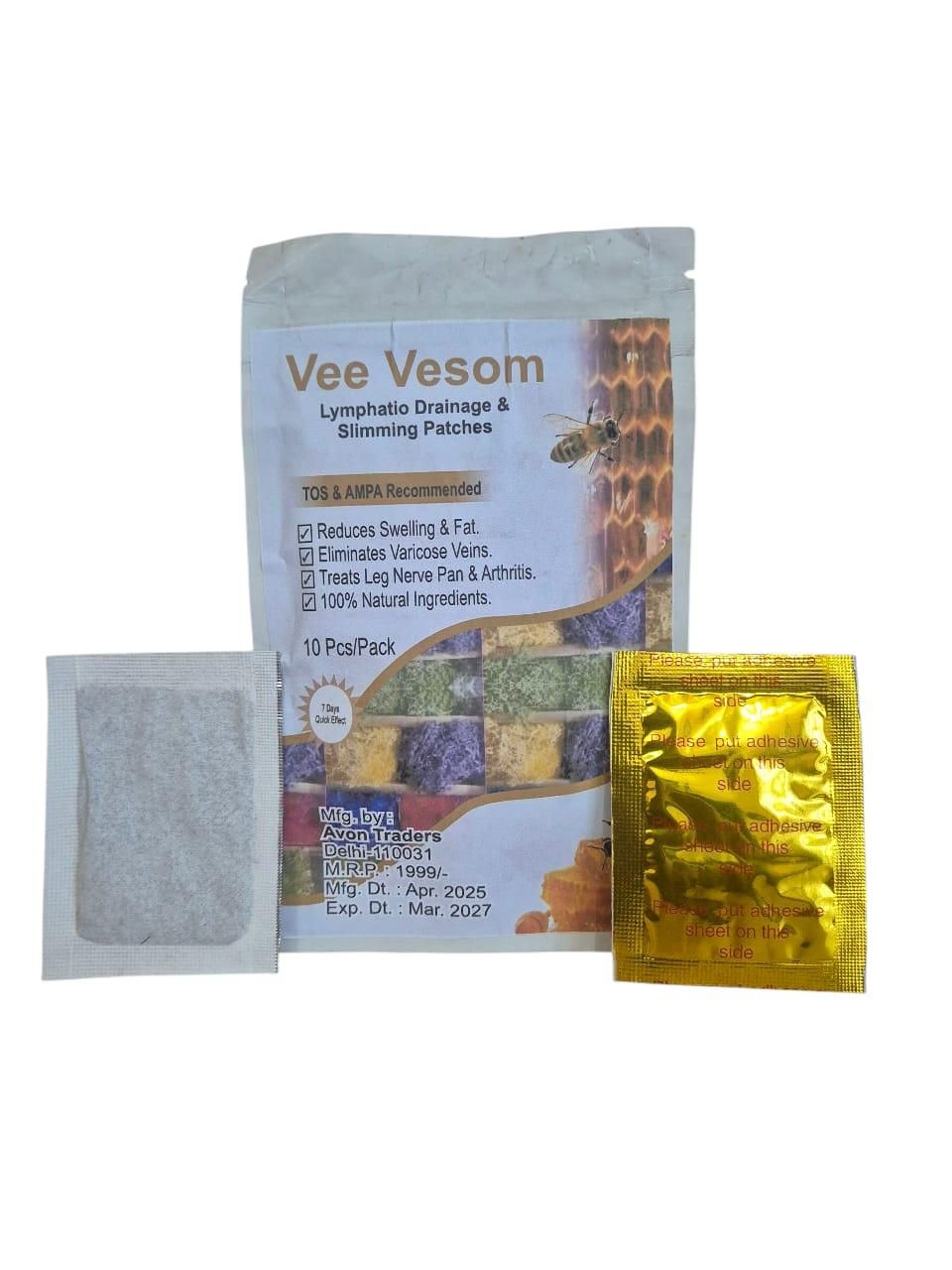 Bee Venom Lymphatic Daiamage & Sliming Patches (10 Patches)